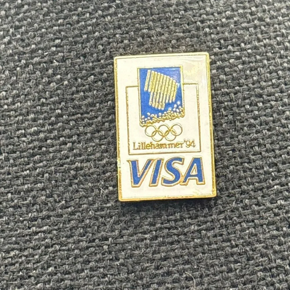 Pin, Visa Lapel Pin, Tie Tack, vintage, rare, 1994